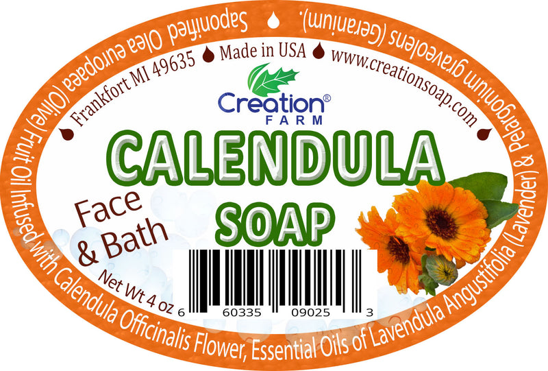 Calendula Soap Two 4 oz Bar Pack by Creation Farm.