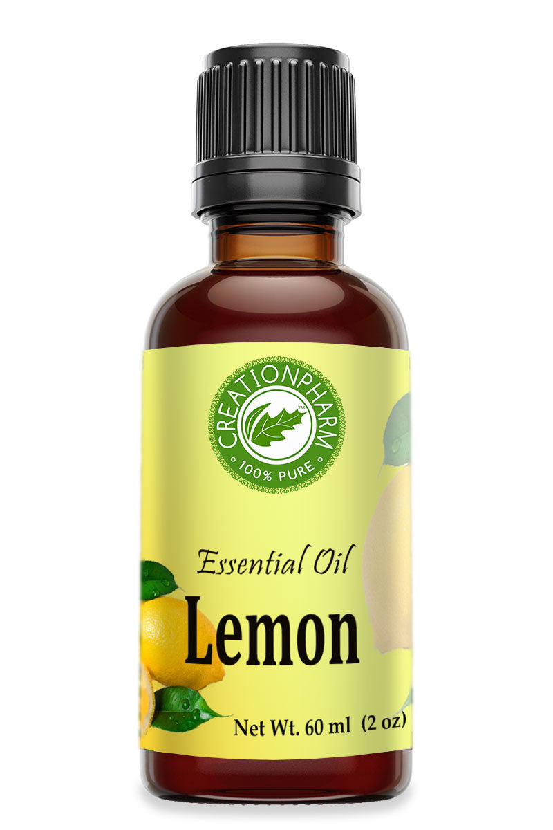 Lemon Essential Oil |Aceite de Citrus Limon |  Health Wellness Diffuser Economy Use 2 oz Size - Creation Pharm