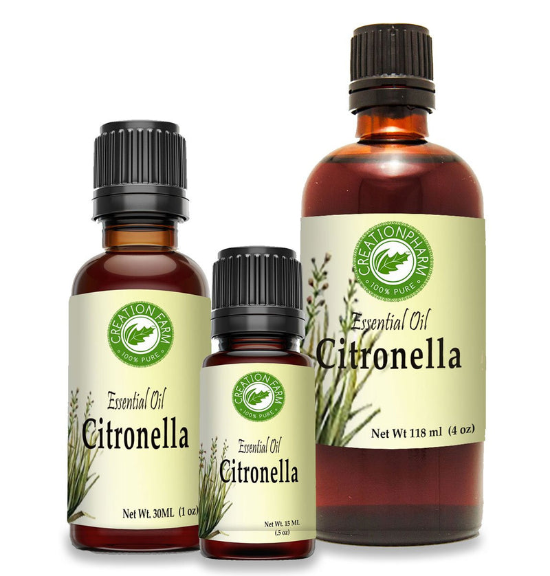 Citronella Oil 118 ml (4 oz)- 100% Pure - Citronella Essential Oil - Creation Pharm - Creation Pharm