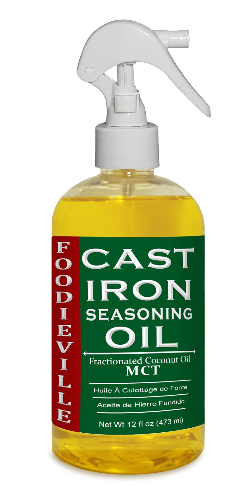 Cast Iron Oil by Foodieville for Seasoning Cast Iron Cookware.