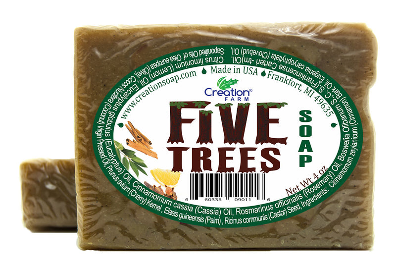 Five Trees Blend Oil 4 oz Bar (Two 4 oz Bar Pack) by Creation Farm - Creation Pharm