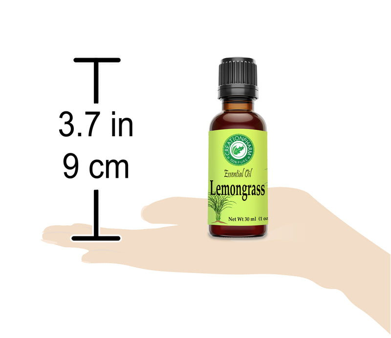 Lemongrass Essential Oil 30 ml -100% Pure -Aceite La hierba de limon- for Diffuser & Aromatherapy - Creation Pharm