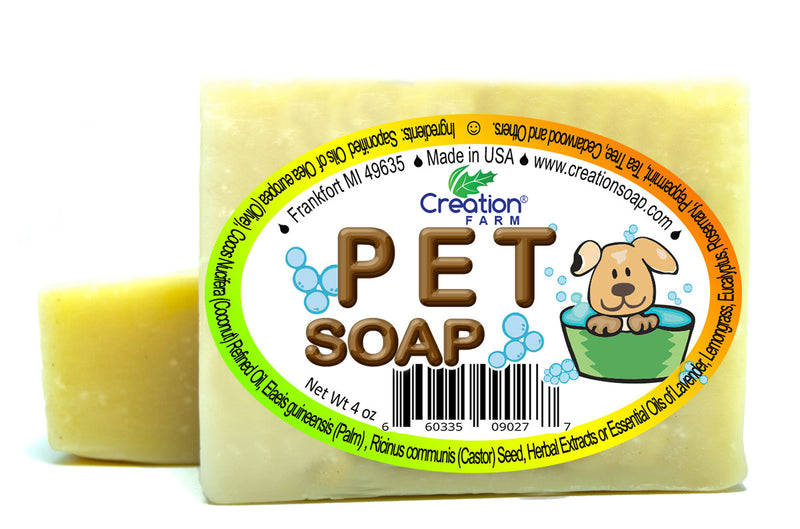 Pet Herbal Soap Bar  4 oz Bar (Two 4 oz Bar Pack) Hecho a mano natural del animal domstico Jabn - Creation Pharm