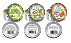 Herbal Salves Variety 3-Pack  - 4 oz Tins by Creation Farm - Creation Pharm