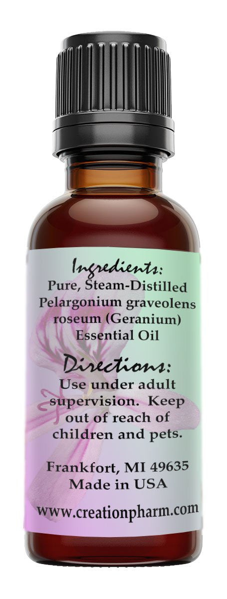 Geranium Essential Oil 30 ml - 100% Pure - Creation Pharm