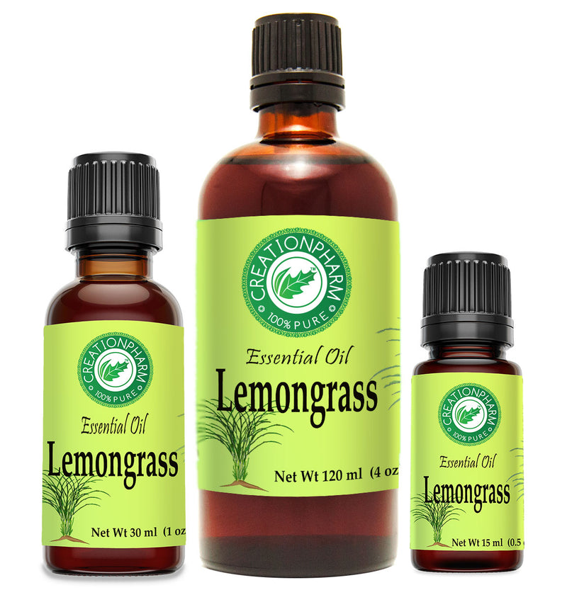 Lemongrass Essential Oil - 100% Pure - Aceite La hierba de limon -  Diffuser & Aromatherapy - Creation Pharm