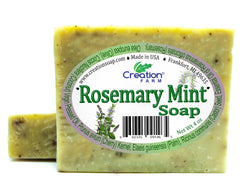 Rosemary Mint 100% Pure Botanical Soap 4 oz Bar (Two 4 oz Bar Pack) by Creation Farm - Creation Pharm